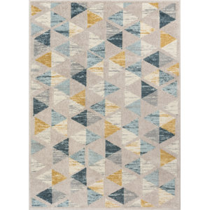 Well Woven Teppich Mystic in Gold/Hellblau & Bewertungen | Wayfair.de